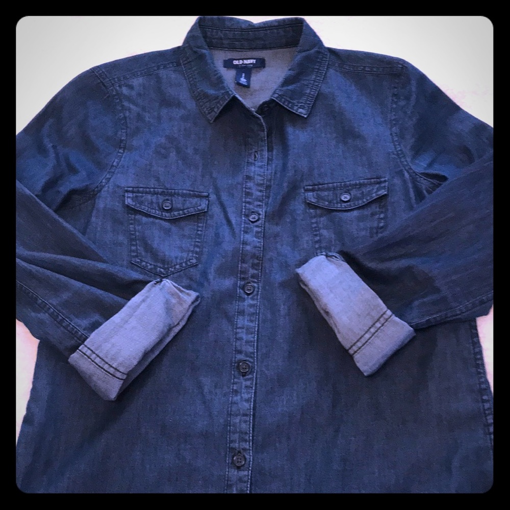 Button Up Denim Blouse! Multiple Ways To Wear It! - image 1